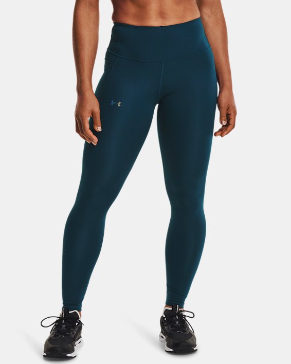 Women's UA RUSH™ ColdGear® No-Slip Waistband Full-Length Leggings, Blue, pdpMainDesktop image number 0
